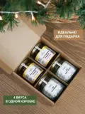 Подарочный набор Алтайский мед (луговой, гречишный) и чай (букет Алтая, витаминный) 550 г